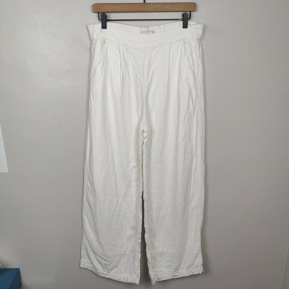 Abercrombie & Fitch A&F Sloane Tailored Linen-Blend Wide Leg Pant Womens Medium - Picture 2 of 8